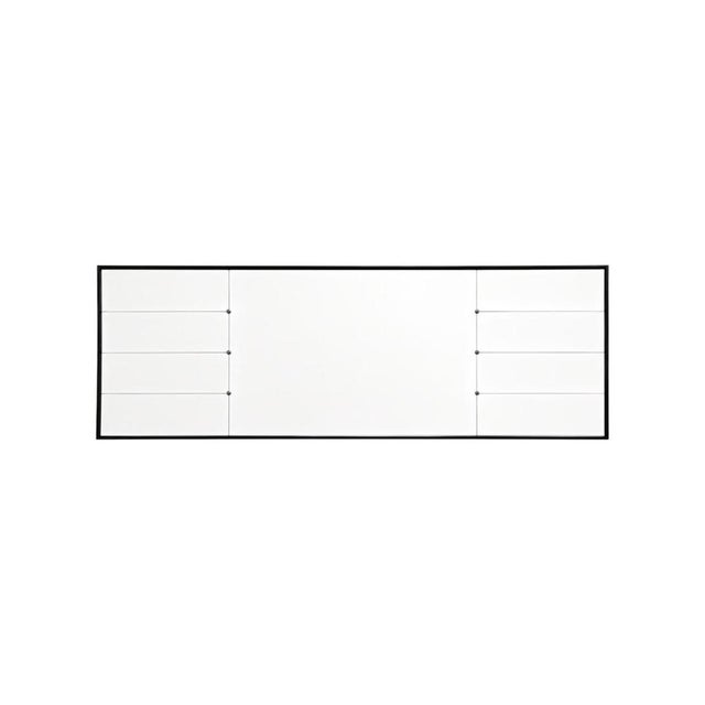 Black Italian Black Lacquered Wall Mirror attributed to Osvaldo Borsani, 1940s For Sale - Image 8 of 8