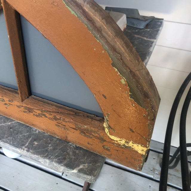 1950s Arched Window Frame With Mirror For Sale - Image 12 of 13