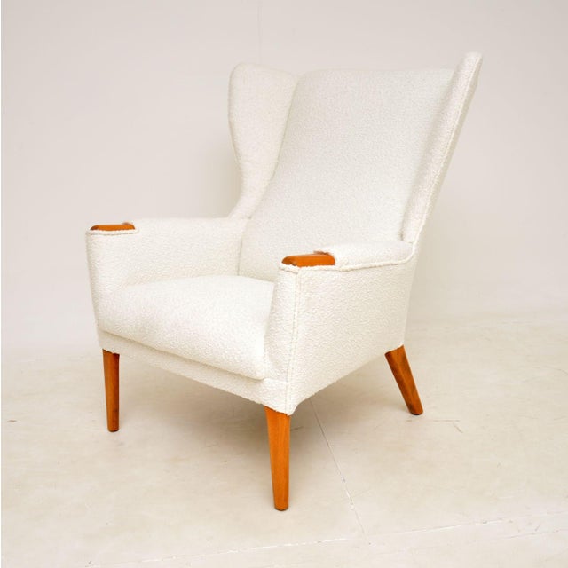 Mid-Century Modern Vintage Wing Back Lounge Chair attributed to Parker Knoll, 1960s For Sale - Image 3 of 10