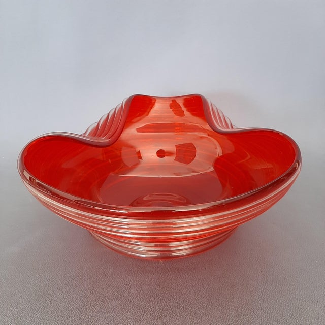 Red Red Murano Glass Centerpiece from Archimede Seguso, 1960s For Sale - Image 8 of 17