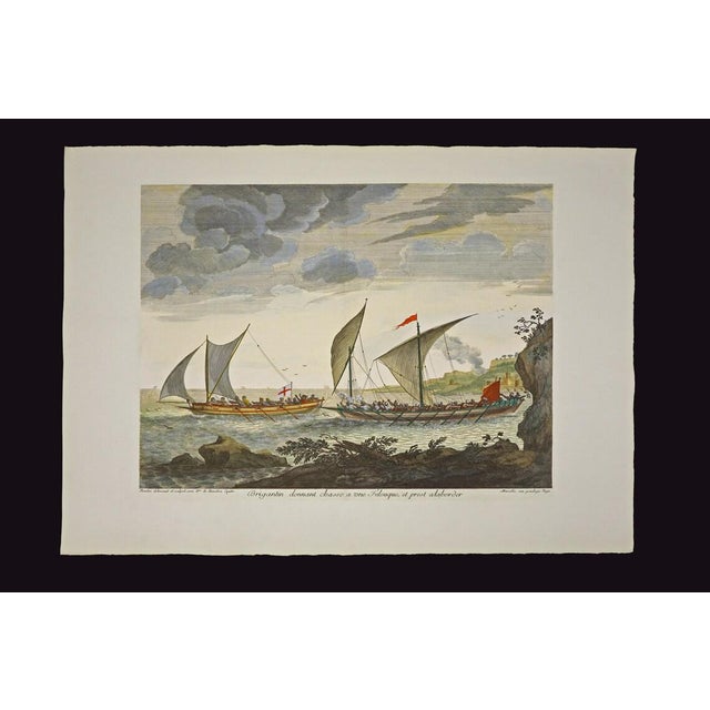 Brown Portfolio of 17 Nautical Engravings After Henri Sbonski De Passebon - Set of 17 For Sale - Image 8 of 12