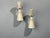 1960s Italian Modern, White Lacquered Metal, Brass, Wall Sconces, Italy - a Pair For Sale - Image 4 of 8