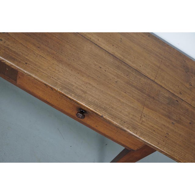 19th Century Rustic Farmhouse French Fruitwood Side Table For Sale - Image 6 of 18
