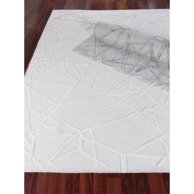 Gray Wellington Gray Hand loom Wool Area Rug - 10'x14' For Sale - Image 8 of 10