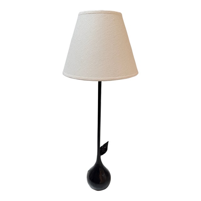 Cast Metal Pear Table Lamp For Sale