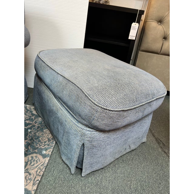 Design Plus Gallery presents a Set of Custom Design Arm Chairs + Ottoman. Classic style and guaranteed comfort awaits with...
