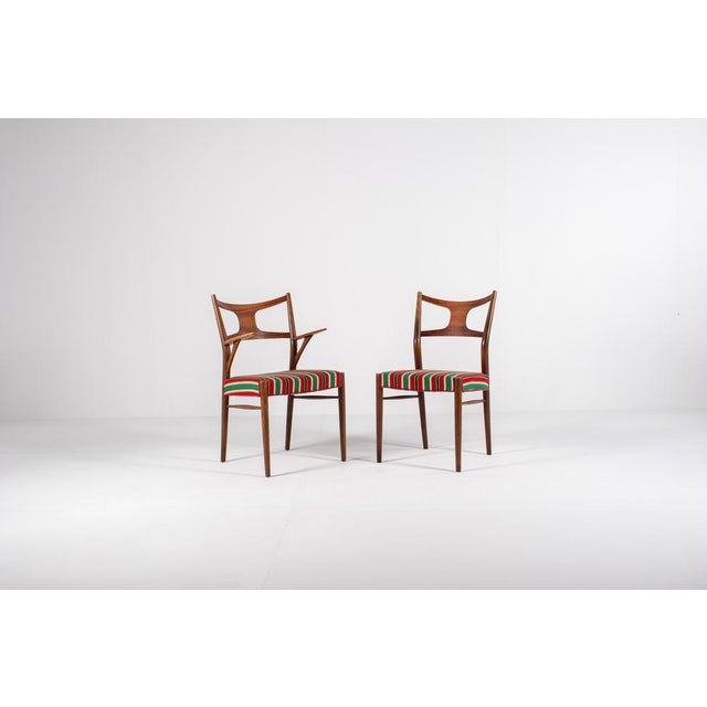 A rare set of 5 dining chairs designed by Kurt Østervig and produced by Randers Furniture in Denmark during the 1950s....