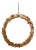 Festive Beaded Ornaments with Red Berries, Set of 12, Gold Round, 6" For Sale