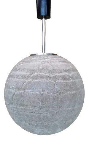 Large Mid-Century German Glass Ceiling Lamp from Zenith, 1960s