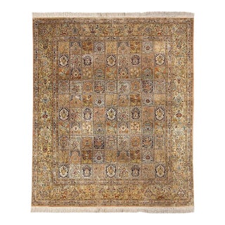 Rara Super Fine Hand-Knotted Persian Silk Rug. 8'2"x 10'2" For Sale