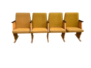 Mid-Century Hungarian Four-Seater Cinema Seats, 1950s