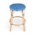 Spritely Home Accent Furniture Tobias 24 in. Seat Height Round Rattan Backless Counter Stool, Blue/White Dot / Natural Rattan Frame For Sale - Image 4 of 8