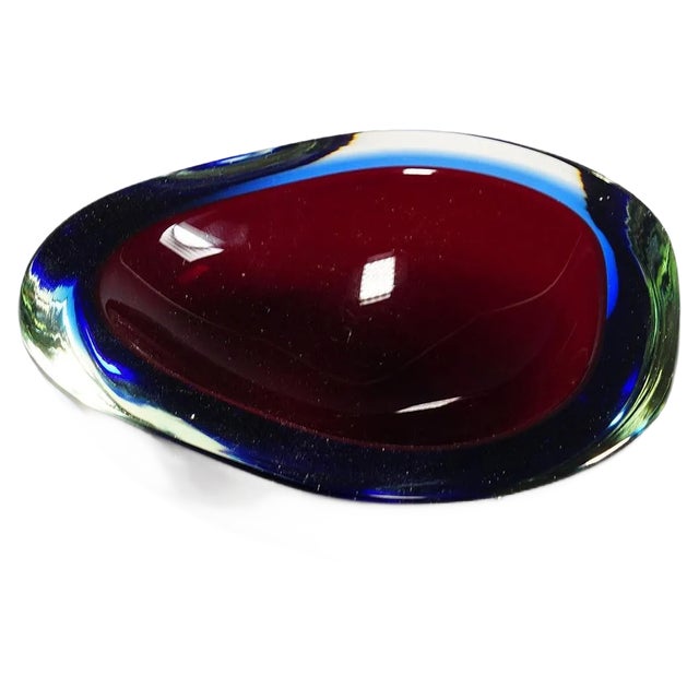 Mid-Century Modern Bowl in Murano Sommerso Art Glass, 1960s For Sale