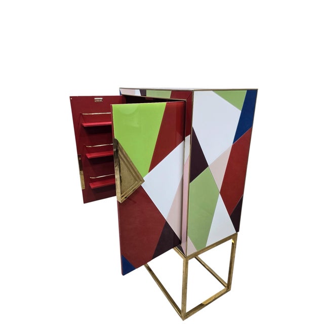 Contemporary Hollywood Regency Torino Dry Bar by Jonathan Adler For Sale - Image 3 of 12