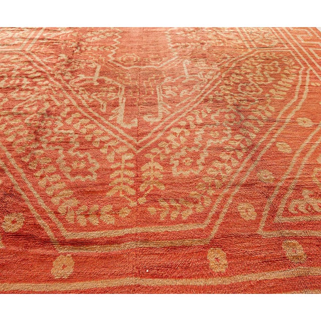 1900 - 1909 Antique Turkish Oushak Rug For Sale - Image 5 of 8
