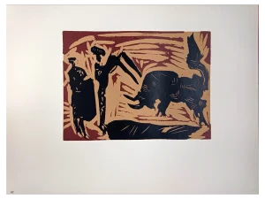 Pablo Picasso, the Banderillas, Original Linocut, 1962