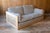 This lovely Italian set of 2 two-seat sofas, 1 chair and 1 coffee table in birch and rattan - also known as Vienna straw -...