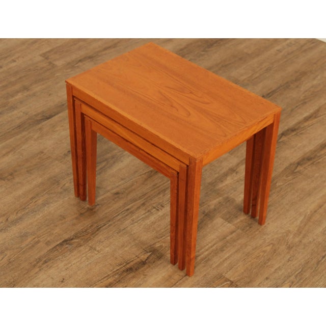 Mid Century Danish Modern Nesting Tables - Set of 3 For Sale In Philadelphia - Image 6 of 13