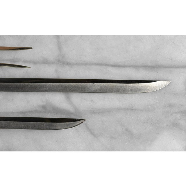 Mid-Century Teak 4-Piece Knife Carving Set For Sale - Image 9 of 10