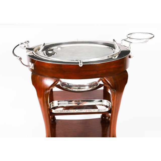 Silver Antique Art Deco Drakes Silver Plated Beef Carving Trolley, 1930s For Sale - Image 8 of 18