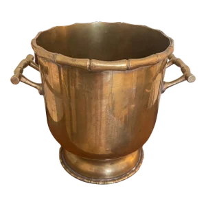 Brass Faux Bamboo Ice Bucket