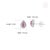 Natural Pear Cut Pink Sapphire & Diamond Halo Stud Earrings in 18k White Gold- 2 Pieces For Sale - Image 10 of 13