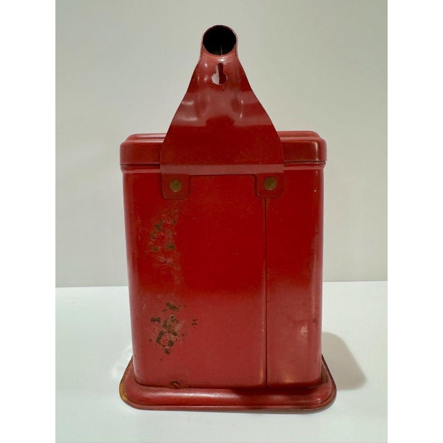 1920s Vintage Lightmaster Lantern Searchlight Red Metal No 20-4803 For Sale - Image 5 of 6