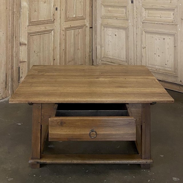 Sienna 19th Century Rustic Country French Fruitwood Coffee Table For Sale - Image 8 of 14