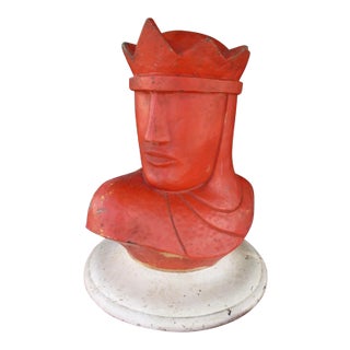 1940's Vintage Large Art Deco Style Knight Chess Piece Model For Sale