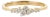 Modernist Natural Diamond Cluster Stacking Ring Size 6.5 in 14k Yellow Gold For Sale