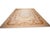 French 9x12 Vintage Aubusson Flat Weave Wool Rug, Beige Rose Medallion For Sale - Image 3 of 13