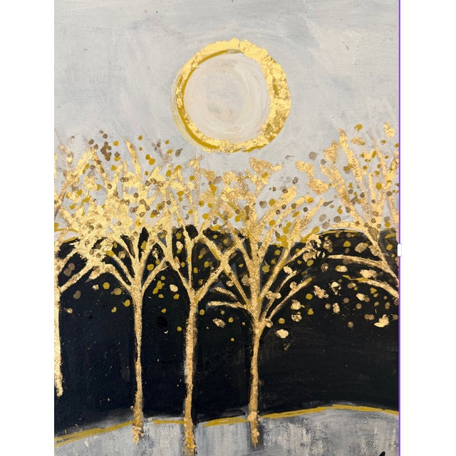 Contemporary Modern Gold Leaf Trees by Bryan Boomershine For Sale - Image 3 of 5
