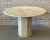 1980s Postmodern Vintage Travertine Round Dining/Entry Table Honed For Sale - Image 12 of 12