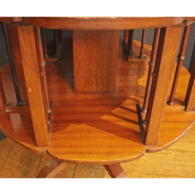 Early 20th Century English Revolving Bookcase Side Table For Sale - Image 4 of 4