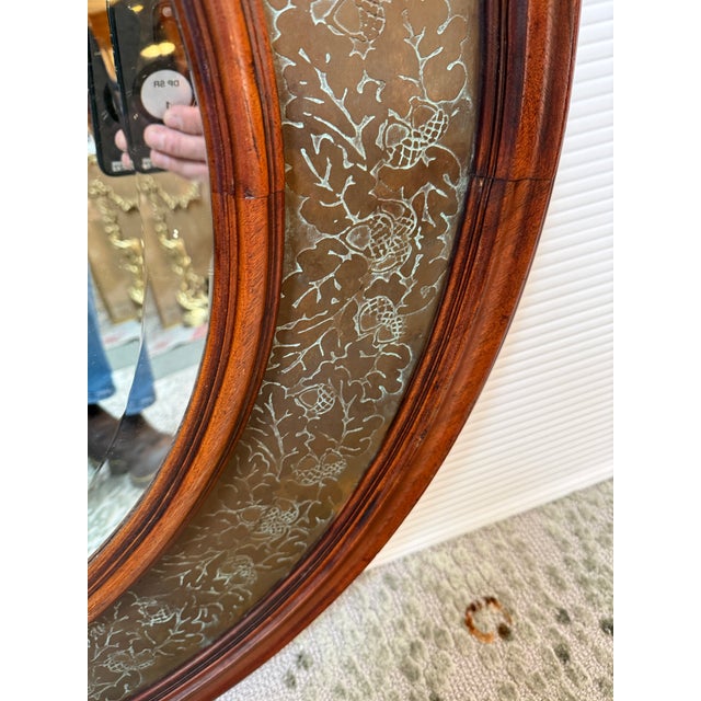 Circa 2000 Morgan Hill Tin + Wood Wall Mirror For Sale - Image 11 of 12