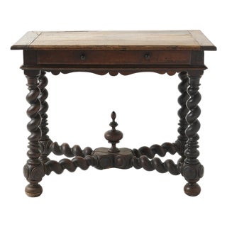 Antique French Barley Twist Table, 18th Century For Sale