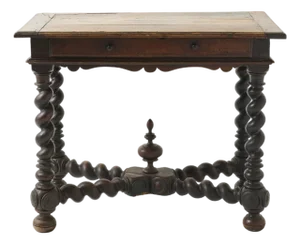 Antique French Barley Twist Table, 18th Century