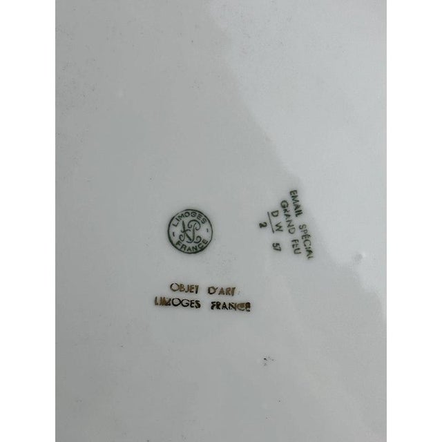 Gold Porcelain Plate by A. P. Andre Prevot, Limoges, France, 1950s For Sale - Image 8 of 10