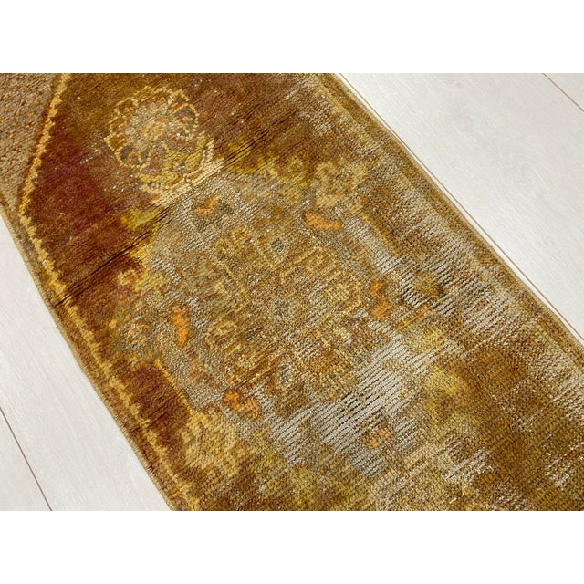 1960s Small Vintage Door Mat Rug For Sale - Image 5 of 5