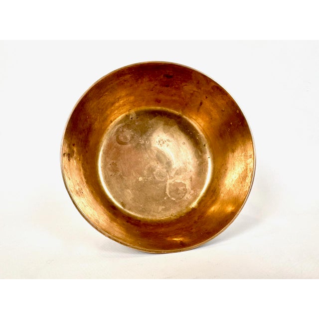 Vintage Danish Brass Footed Pedestal Bowl from Nordisk Malm, 1950s For Sale - Image 6 of 12