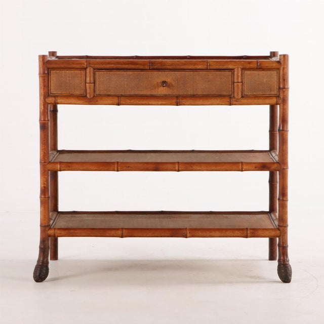 Having a top supporting a single drawer and two shelves below, this versatile piece can be used in any room in your home....