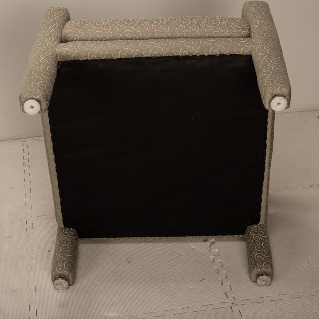 1980s Milo Baughman Style Upholstered Parson Chairs - A Pair For Sale - Image 9 of 9