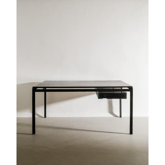 Black Danish Mid Century Wood & Metal PK52 Desk by Poul Kjærholm for Rud Rasmussen, 1950s For Sale - Image 8 of 8