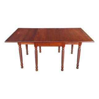 1940s Willett Wildwood Cherry Drop Leaf Gateleg Farmhouse Barley Twist Dining Table For Sale