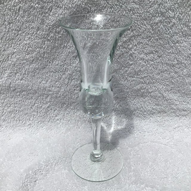 Set of 8 1960s Holmgaard hand blown glass aperitif/cordial glasses ready to go for that after dinner nip.