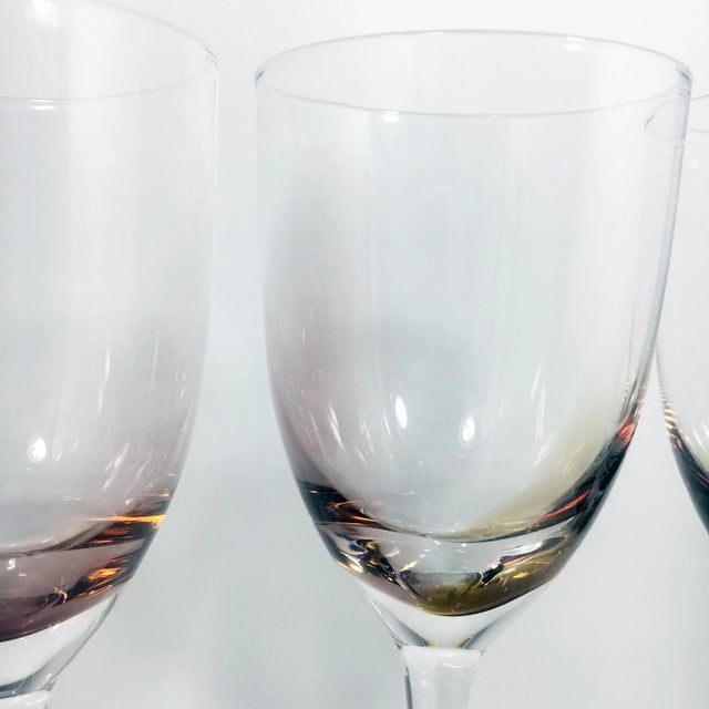 Ombré Amethyst + Amber Wine Glasses- Set of 4 For Sale - Image 4 of 6