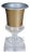 Hollywood Regency Style Acrylic Gold Goblet Vase For Sale