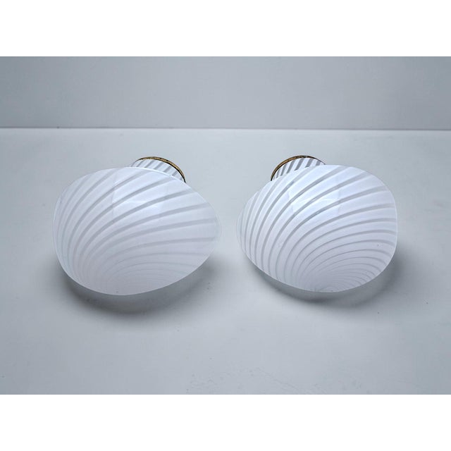 Mushroom-Shaped Murano Glass Wall Lamps from Manifattura Di Murano, 1970s, Set of 2 For Sale - Image 10 of 14