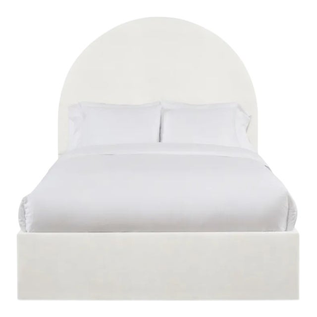 Poppy Twin Bedframe, Ivory Velvet For Sale