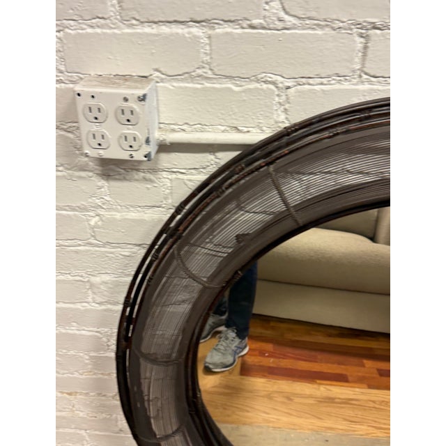 Interlude Home Sculptural Metal Wire Round Wall Mirror For Sale In San Francisco - Image 6 of 12